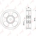 LYNXauto PB7037 приводного ремня Toyota